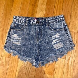 Acid wash Jean shorts